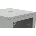 Szafa wisząca RACK 19" 9U 600mm drzwi szklane szara BASIC