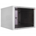 Szafa wisząca RACK 19" 9U 600mm drzwi szklane szara Polska Szafa Rack