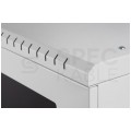 Szafa wisząca RACK 19" 9U 600mm drzwi szklane szara PRO