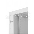 Szafa wisząca RACK 19" 9U 600mm drzwi szklane szara PRO