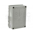 Szafka hermetyczna IP65 rozdzielnica plastikowa 300x210x130mm z płytą montażową szara z przezroczystymi drzwiami