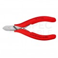 Szczypce boczne tnące dla elektroników 115mm precyzyjne okrągłe ze ścięciem i sprężyną przytrzymującą KNIPEX 77 11 115
