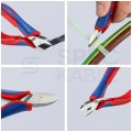 Szczypce boczne tnące dla elektroników 130mm precyzyjne okragłe bez ścięcia KNIPEX 77 82 130