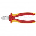 Szczypce boczne tnące uniwersalne 160mm chromowane z funkcją ściągacza izolacji 1,5-2,5mm2 izolowane VDE 1kV dla elektryka KNIPEX 14 26 160