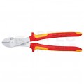 Szczypce boczne tnące ze zwiększonym przełożeniem 250mm chromowane izolowane VDE 1kV dla elektryka KNIPEX 74 06 250