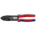 Szczypce do zaciskania końcówek kablowych nieizolowanych 0,5-2,5mm2 z otworami do cięcia wkrętów KNIPEX 97 21 215 B