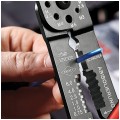 Szczypce do zaciskania końcówek kablowych nieizolowanych 0,5-6mm2 ze ściągaczem izolacji KNIPEX 97 21 215 C