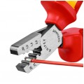 Szczypce do zaciskania tulejek kablowych 0,25-2,5mm2 izolowane VDE 1kV dla elektryka KNIPEX 97 68 145 A