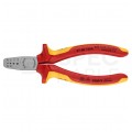 Szczypce do zaciskania tulejek kablowych 0,25-2,5mm2 izolowane VDE 1kV dla elektryka KNIPEX 97 68 145 A