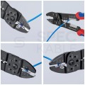 Szczypce do zaciskania zagniatania końcówek kablowych izolowanych 0,5-6mm2 z otworami do cięcia wkrętów KNIPEX 97 32 240