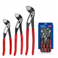 Szczypce nastawne Alligator do rur i armatury Zestaw 3szt. (180mm, 250mm, 300mm) KNIPEX 00 20 09 V03