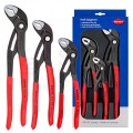 Szczypce nastawne Cobra do rur i armatury Zestaw 3szt. (180mm, 250mm, 300mm) KNIPEX 00 20 09 V02