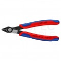 Szczypce precyzyjne tnące 125mm Super Knips czernione do cięcia drutu twardego ze sprężyną przytrzymującą dla elektroników KNIPEX 78 91 125