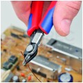 Szczypce precyzyjne tnące 125mm Super Knips czernione ze sprężyną przytrzymującą dla elektroników KNIPEX 78 71 125