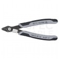 Szczypce precyzyjne tnące ESD 125mm Super Knips czernione ze sprężyną przytrzymującą KNIPEX 78 71 125 ESD