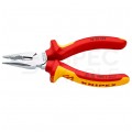 Szczypce uniwersalne 145mm chromowane ostro zakończone izolowane VDE 1kV Kombinerki do chwytania i cięcia dla elektryka KNIPEX 08 26 145