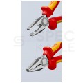 Szczypce uniwersalne VDE 180mm chromowane izolowane 1kV z zaczepem Kombinerki do chwytania i cięcia dla elektryka KNIPEX 03 06 180 T