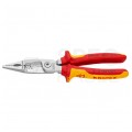 Szczypce wielofunkcyjne 6w1 dla elektryka 200mm izolowane VDE 1kV do prac elektroinstalacyjnych KNIPEX 13 86 200
