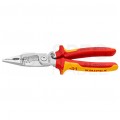 Szczypce wielofunkcyjne 6w1 dla elektryka 200mm z blokadą izolowane VDE 1kV do prac elektroinstalacyjnych KNIPEX 13 96 200