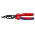 Szczypce wielofunkcyjne 6w1 dla elektryka 200mm z zaczepem do prac elektroinstalacyjnych KNIPEX 13 82 200 T
