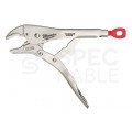 Szczypce wygięte zaciskowe uniwersalne 250mm MORS Torque Lock z płaskim długim nosem MILWAUKEE