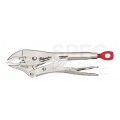 Szczypce wygięte zaciskowe uniwersalne 250mm MORS Torque Lock z płaskim długim nosem MILWAUKEE