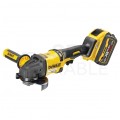 Szlifierka akumulatorowa 54V FLEXVOLT ,silnik bezszczotkowy, do szlifowania i cięcia, tarcza 125mm 9000 obrotów/min M14 + 2x akumulator Li-Ion XR FLEXVOLT 9.0Ah ( w zestawie z ładowarką ) + walizka T-STAK DCG418X2 DeWALT