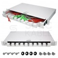 Szuflada zapasu kabla do szafy RACK 19" 1U 270mm przełącznica wysuwana z organizerem Szara