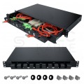 Szuflada zapasu kabla do szafy RACK 19" 1U 320mm przełącznica wysuwana z organizerem Czarna