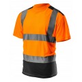 T-Shirt, koszulka odblaskowa ostrzegawcza, pomarańczowa z ciemnym dołem robocza rozmiar S/48 NEO 81-731-S
