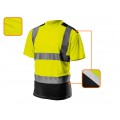 T-Shirt, koszulka odblaskowa ostrzegawcza, żółta z ciemnym dołem robocza rozmiar M/50 NEO 81-730-M