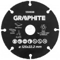Tarcza tnąca HM do cięcia drewna i tworzyw sztucznych 125x22,2mm GRPAHITE 55H698 do drewna, plastiku, płyty G-K itp.