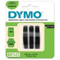 Taśma DYMO 3D plastikowa 9mm x 3m (czarna / biały nadruk) [S0847730] do wytłaczarek Junior + Omega BLISTER 3szt