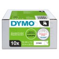 Taśma DYMO D1 Standard 12mm x 7m (biała / czarny nadruk) PACK 10szt. [2093097] ORYGINALNA