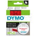 Taśma DYMO D1 Standard 12mm x 7m (czerwona / czarny nadruk) [45017 / S0720570] ORYGINALNA