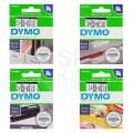 Taśma DYMO D1 Standard 6 / 9 / 12 / 19mm x 7m (biała / czarny nadruk) PACK 5szt. ORYGINALNA