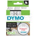 Taśma DYMO D1 Standard 6mm x 7m (biała / czarny nadruk) PACK 5szt. [43613 / S0720780] ORYGINALNA