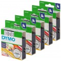Taśma DYMO D1 Standard 6mm x 7m (biała / czarny nadruk) PACK 5szt. [43613 / S0720780] ORYGINALNA