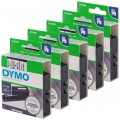 Taśma DYMO D1 Standard 9mm x 7m (biała / czarny nadruk) PACK 5szt. [41913 (40913) / S0720680] ORYGINALNA