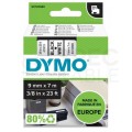 Taśma DYMO D1 Standard 9mm x 7m (biała / czarny nadruk) PACK 5szt. [41913 (40913) / S0720680] ORYGINALNA