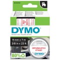 Taśma DYMO D1 Standard 9mm x 7m (biała / czerwony nadruk) [40915 / S0720700] ORYGINALNA