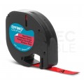 Taśma DYMO LT plastikowa 12mm x 4m (czerwona / czarny nadruk) [91203 / S0721630] ORYGINALNA