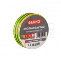 Taśma izolacyjna PVC 15mm x 10m ERKO żółto-zielona