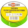Taśma izolacyjna PVC 19mm x 20m Repero 711 żółto-zielona