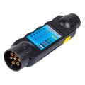 Tester do gniazd i wtyków (7-pin) przyczepy samochodowej + 2 adaptery (13-pin/7-pin) Kraft&Dele