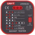 Tester gniazd zasilających 230V 2P+Z i wyłączników RCD UNI-T UT07B-EU