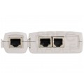 Tester kabli sieciowych LAN RJ45 + RJ12 / RJ11 z diodami LED czarny