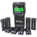 Tester kabli sieciowych LAN RJ45 z wyświetlaczem LCD w zestawie z 8 terminatorami NOYAFA NF-8108M