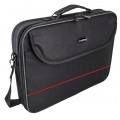 Torba na laptopa 15,6" czarna z czerwonym paskiem CLASSIC