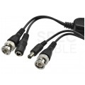 Transformator wideo BNC+DC RJ45 Komplet 1VP-D
